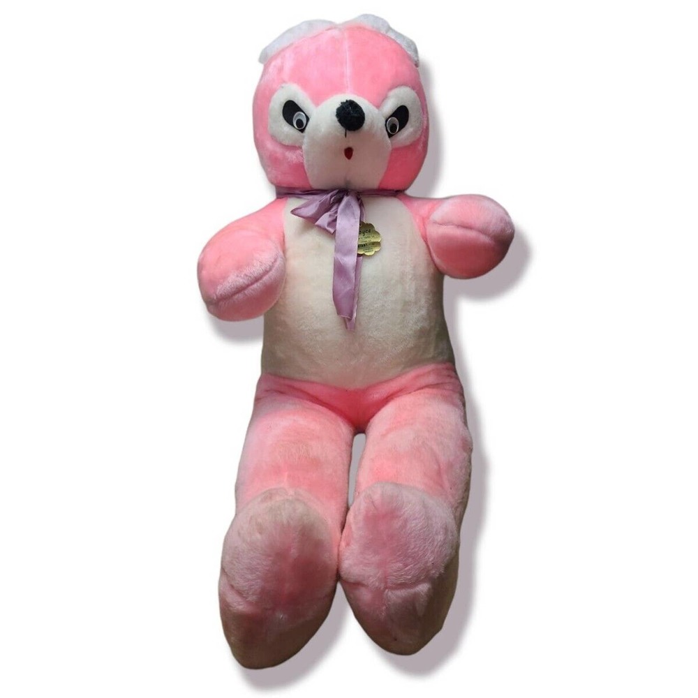 Vintage Boyce HUGE Pink Stuffed Plush Toy Bear - 42" TALL! RARE!!